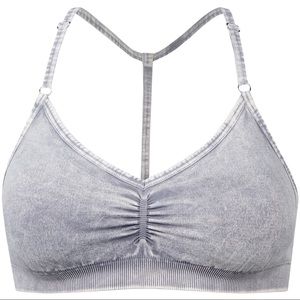 NUX Sports Yoga T-Back Bra Gray Small
